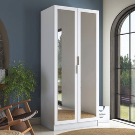 Hanah Home Armario Blanco con Estanterías